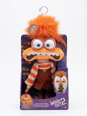 Disney Pixar Inside Out 2 Anxiety Shaking Feature Plush 13” Just Play Talking